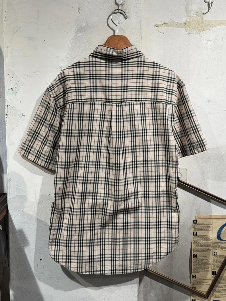 Burberry beige checked shirt_f 7
