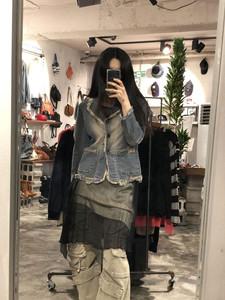 Chanel Boutique yellow washed denim blazer+f 2