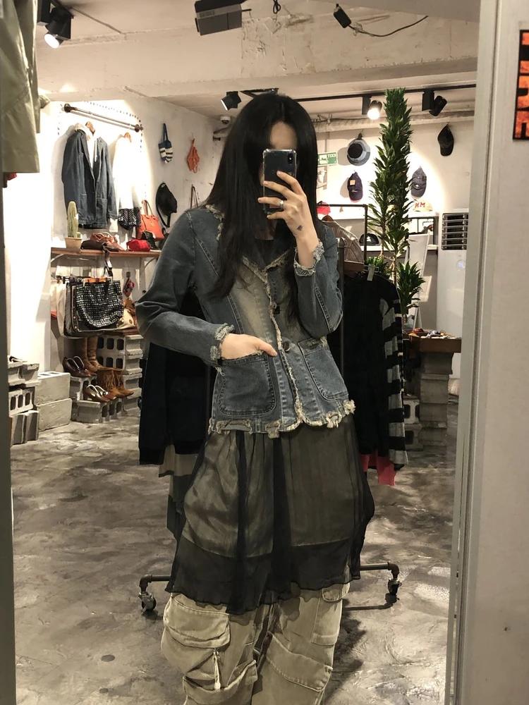 Chanel Boutique yellow washed denim blazer+f 4