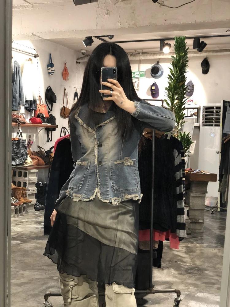 Chanel Boutique yellow washed denim blazer+f 5