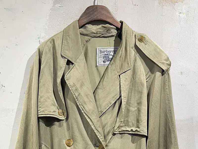 Burberrys khaki glossy trench coat_f 5