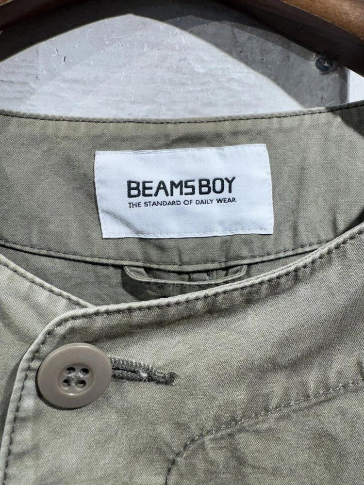Beams Boy khaki long jacket 8