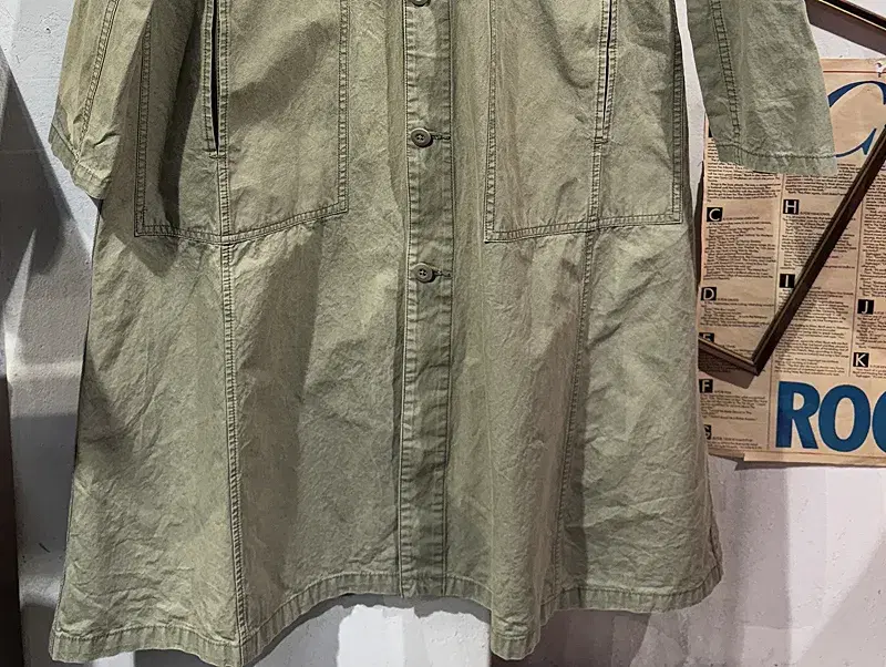 Beams Boy khaki long jacket 6