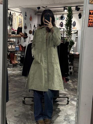 Beams Boy khaki long jacket 10