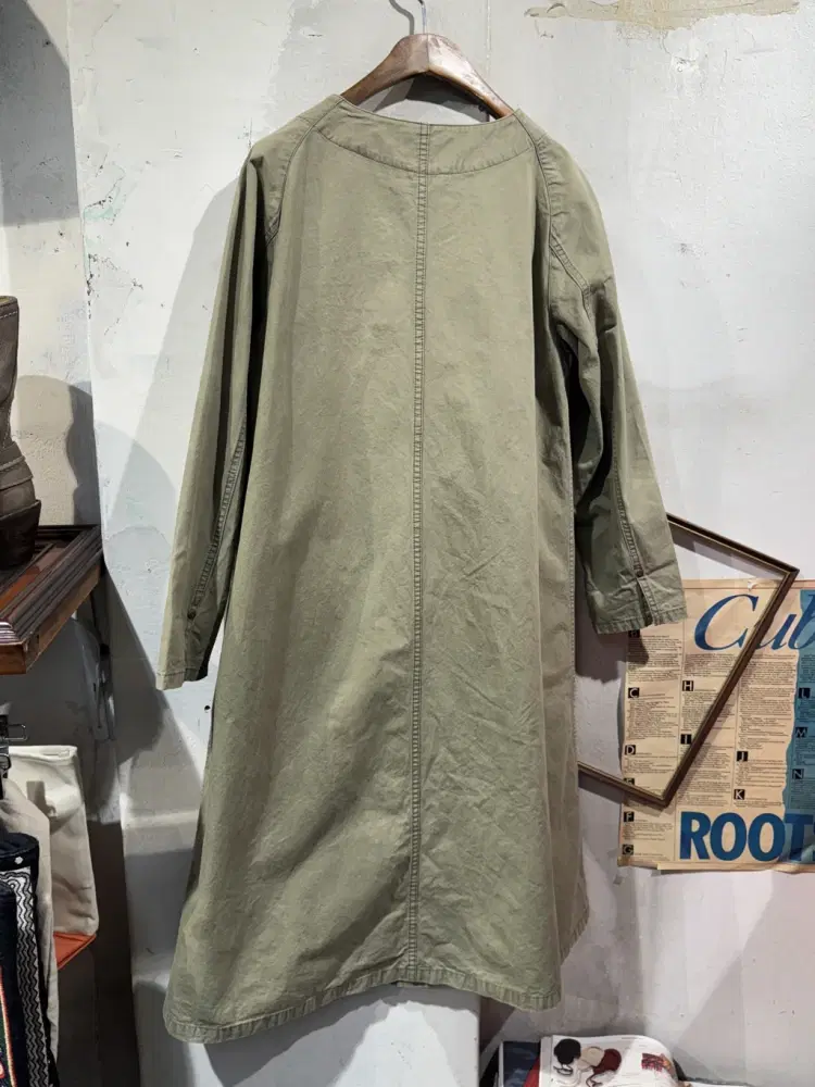 Beams Boy khaki long jacket 7
