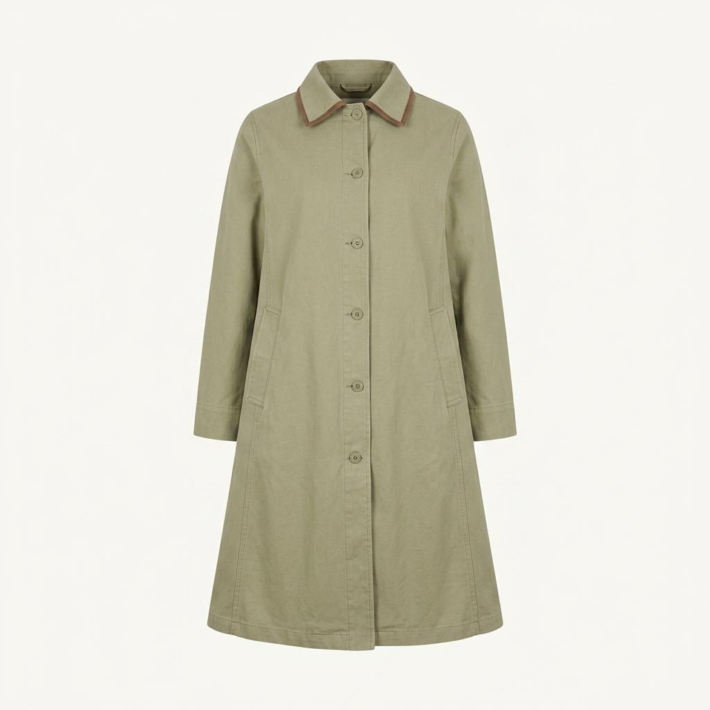 Beams Boy khaki long jacket 1