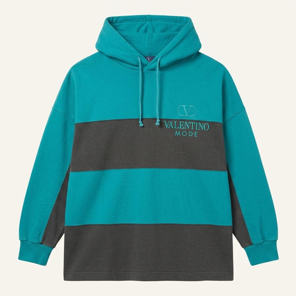 Valentino blue striped hoodie 1