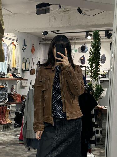 Ageless brown leather jacket +to 11