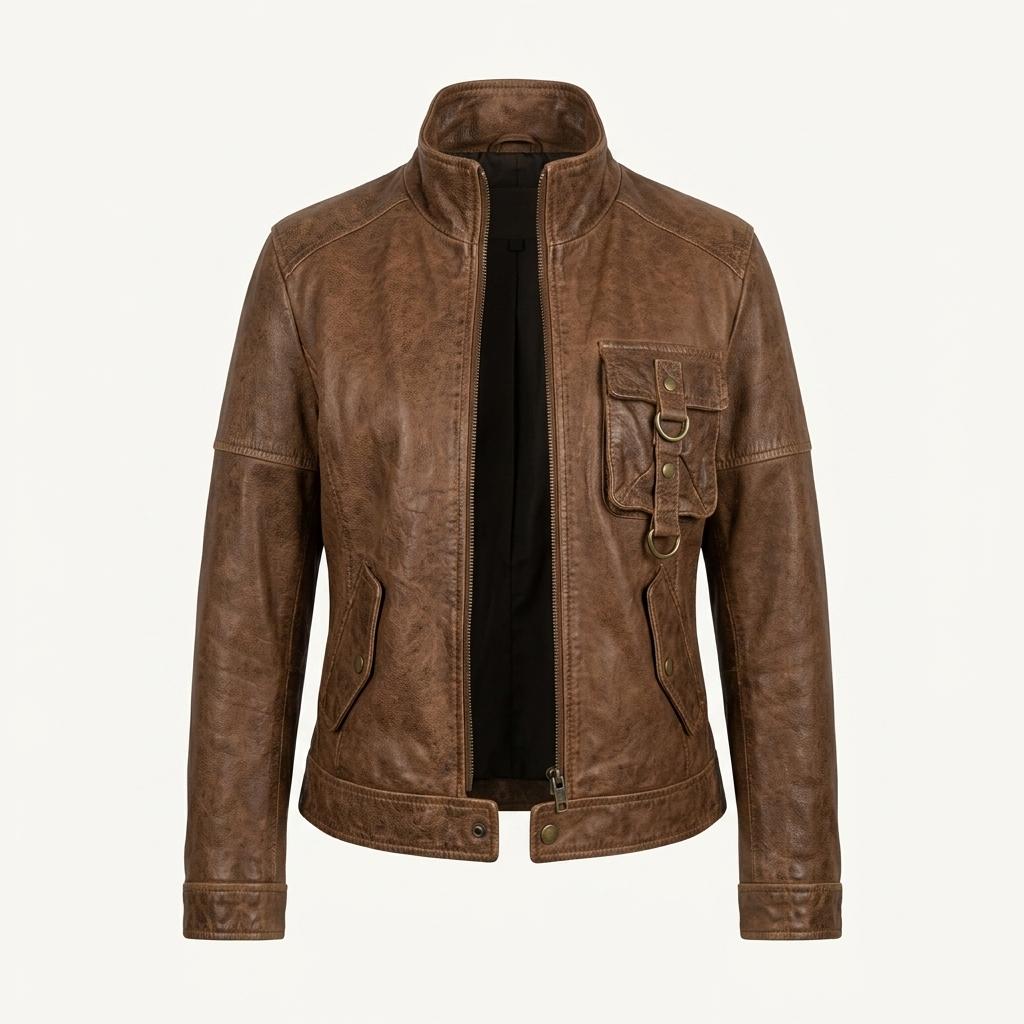 Ageless brown leather jacket +to 1