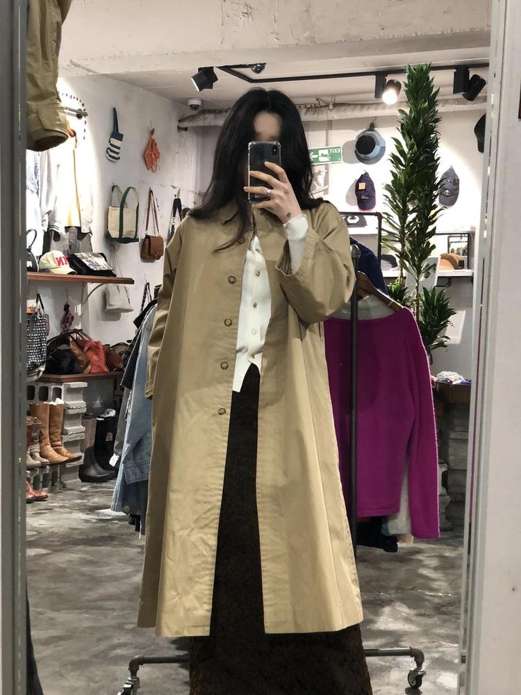 Yves Saint Laurent beige long coat_to 4