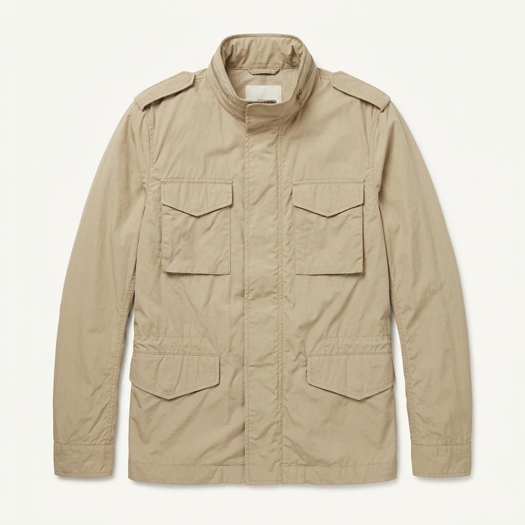 Moncler beige field jacket_f 1