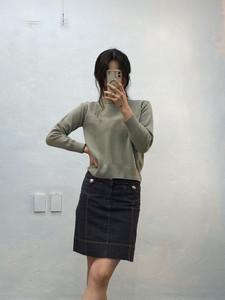 Yves Saint Laurent light green wool sweater _f 2