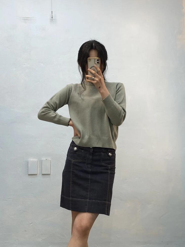 Yves Saint Laurent light green wool sweater _f 3