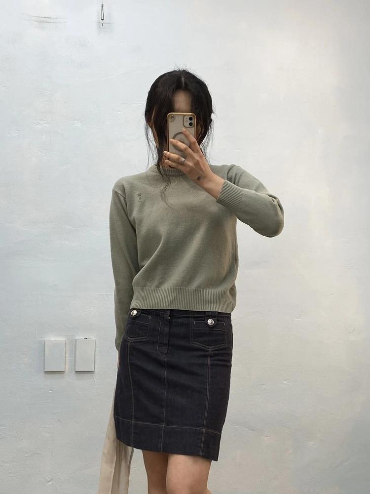 Yves Saint Laurent light green wool sweater _f 4