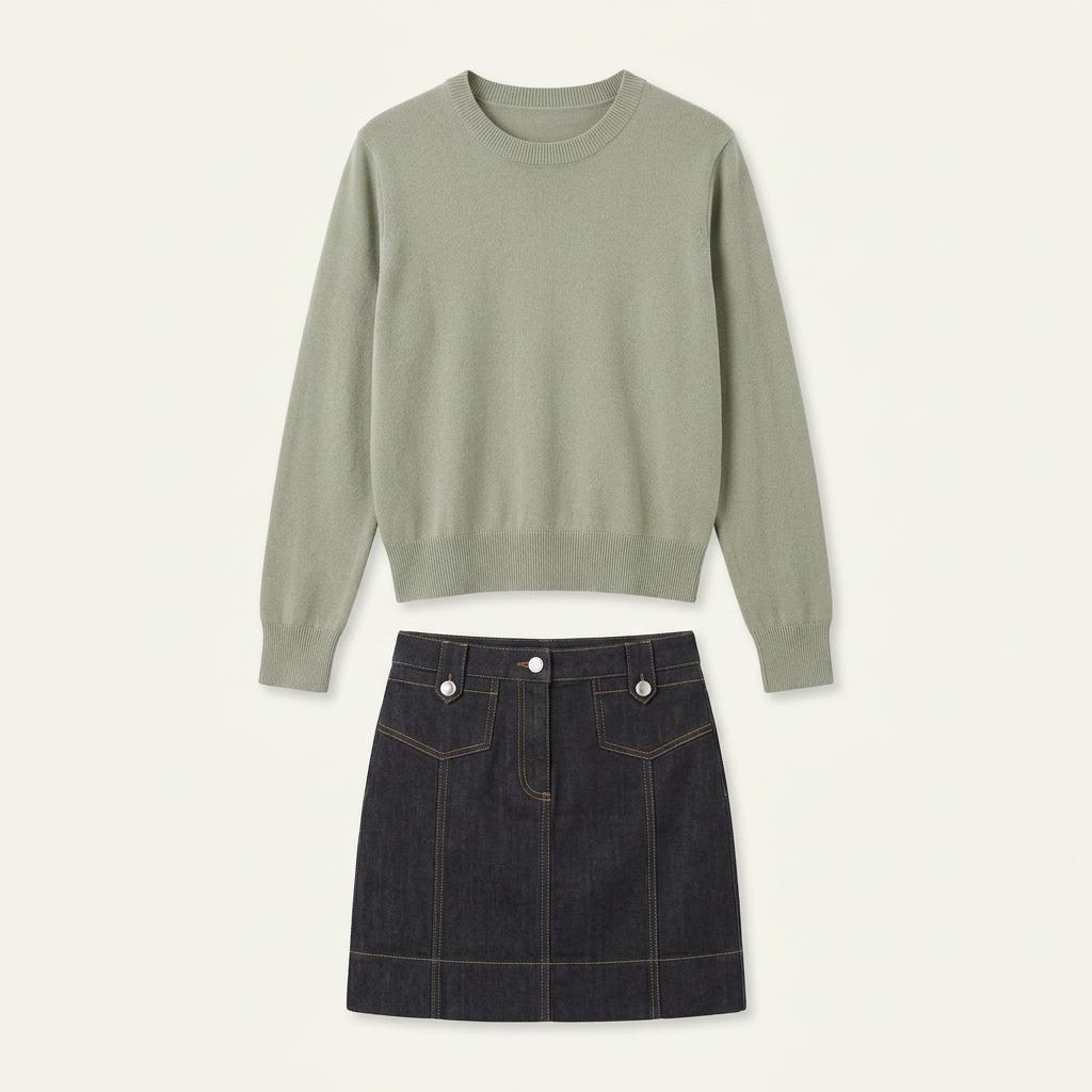 Yves Saint Laurent light green wool sweater _f 1