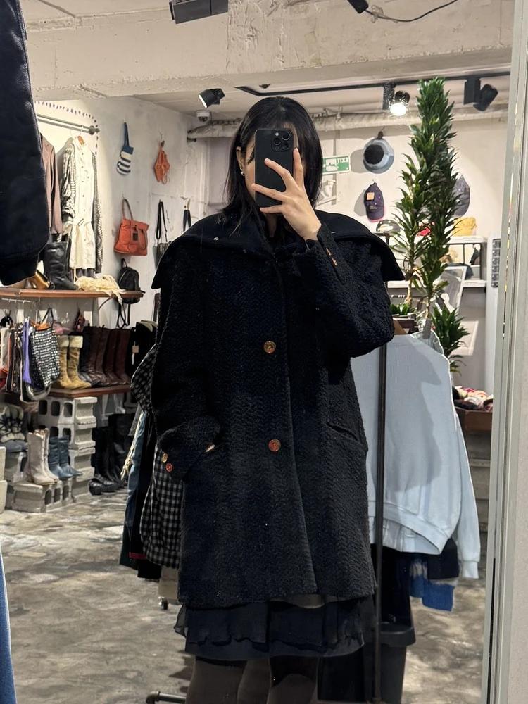 Mercibeaucoup black coat +to 3