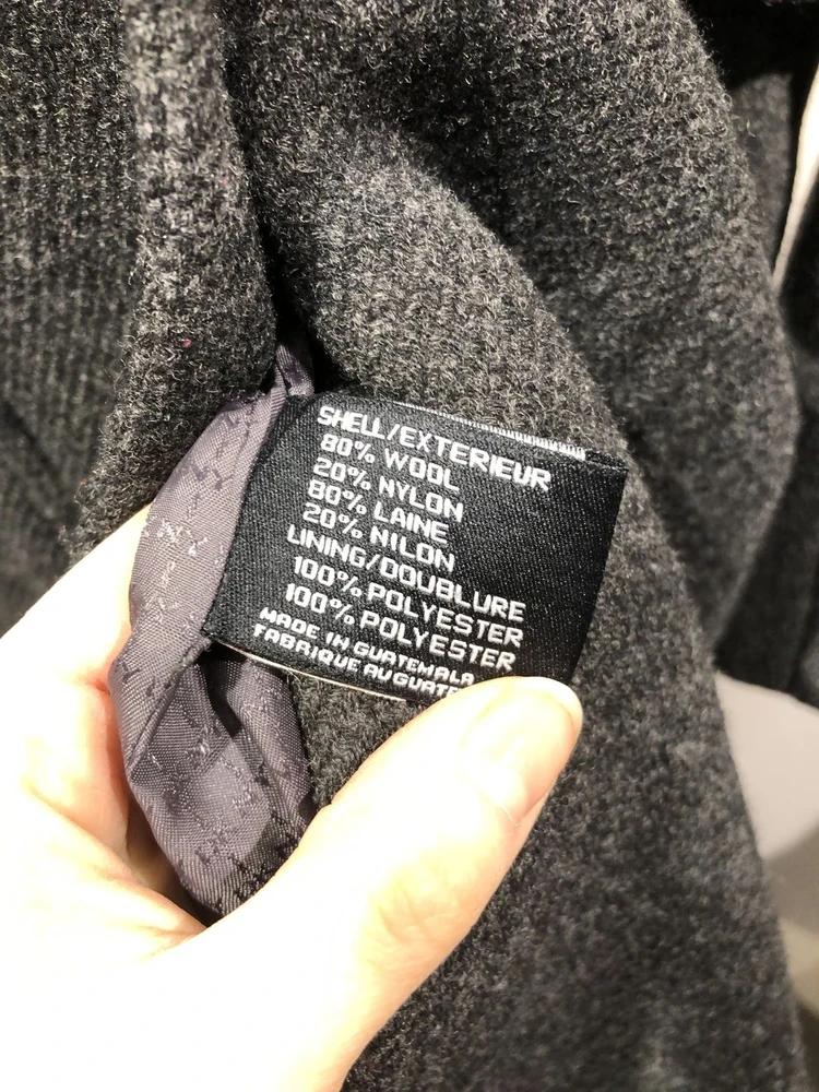 Dkny dark gray wool coat_to 8