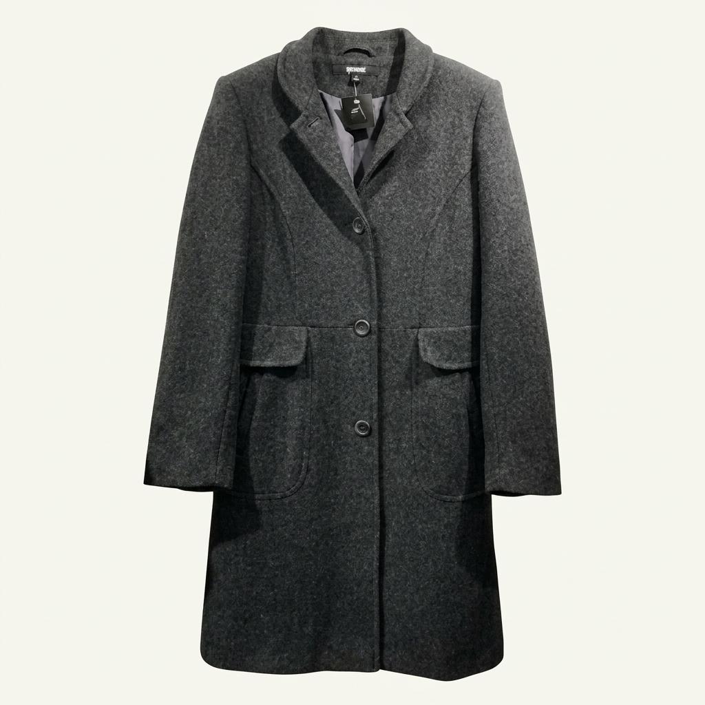 Dkny dark gray wool coat_to 1