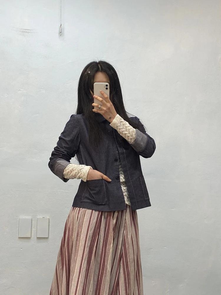 Lanvin light denim stitch point blazer_f 5