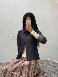 Lanvin light denim stitch point blazer_f 2