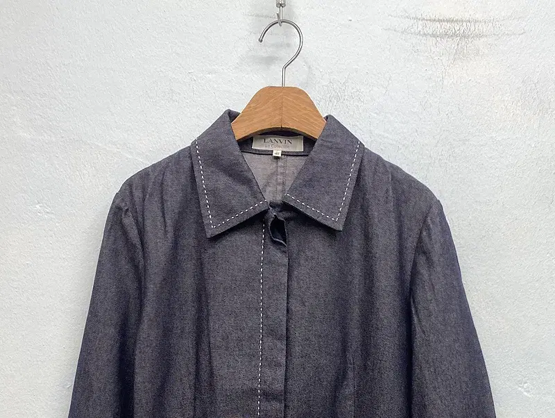 Lanvin light denim stitch point blazer_f 7