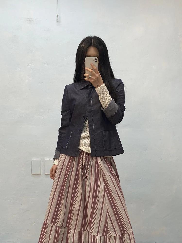 Lanvin light denim stitch point blazer_f 4