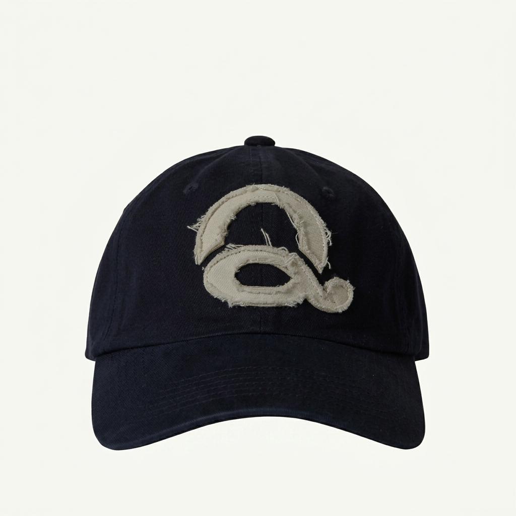 Washed Logo Ball Cap (Navy) 1