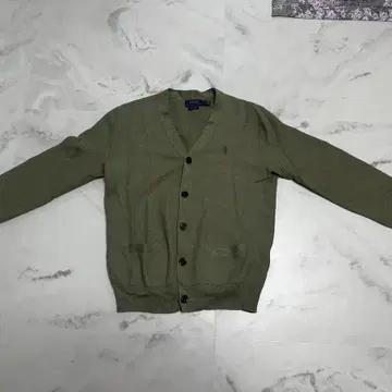 폴로 피마코튼 와플 가디건(카키) 3