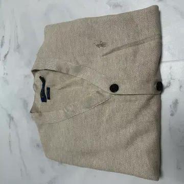 폴로 피마코튼 와플 가디건(베이지) 2