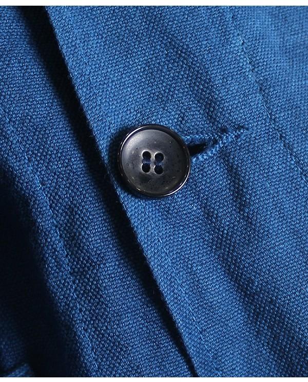 Indigo Dyed 100% Linen Coat 7