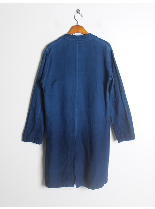 Indigo Dyed 100% Linen Coat 9