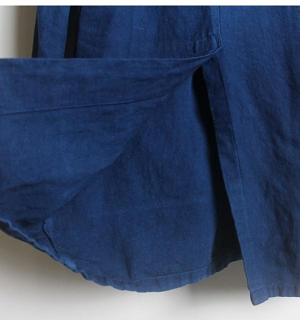 Indigo Dyed 100% Linen Coat 11
