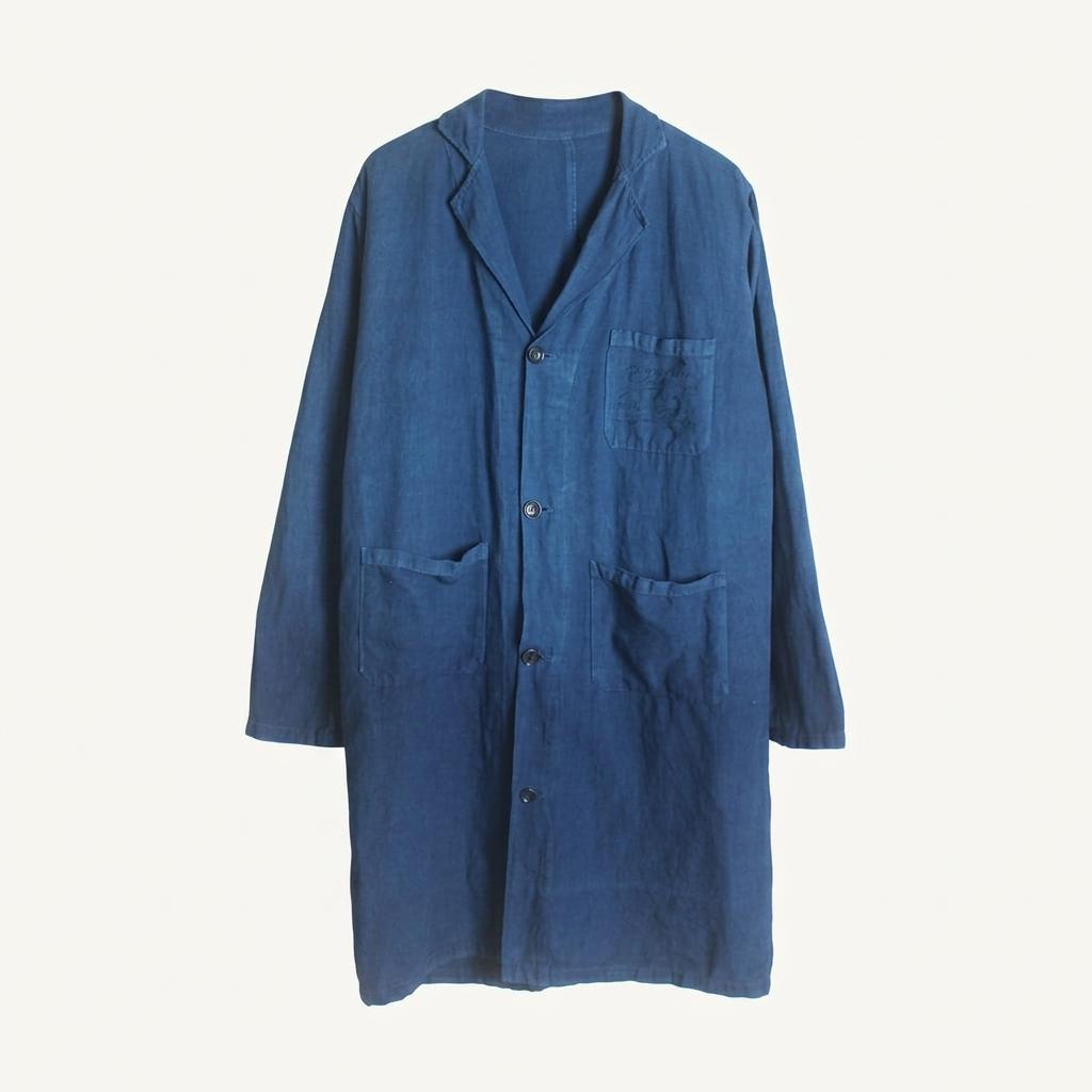 Indigo Dyed 100% Linen Coat 1
