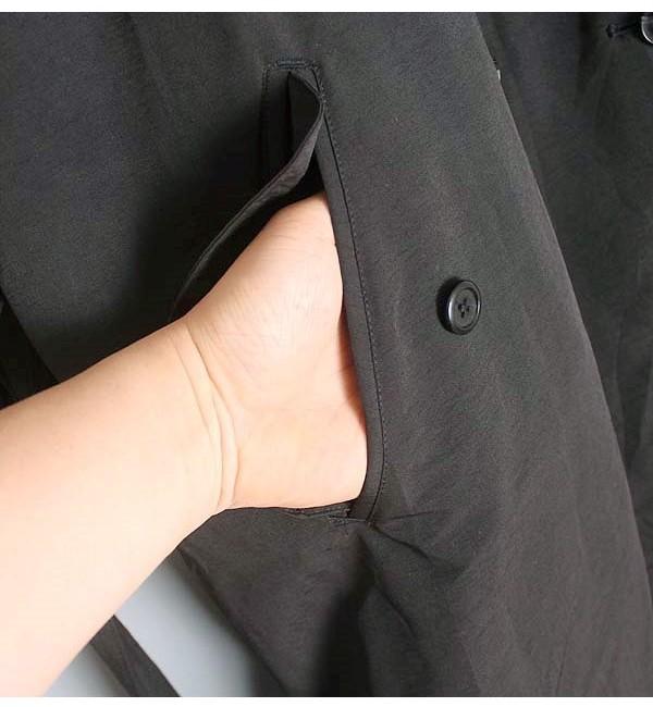 Cotton, Nylon Belted Long Coat [미사용품] 9