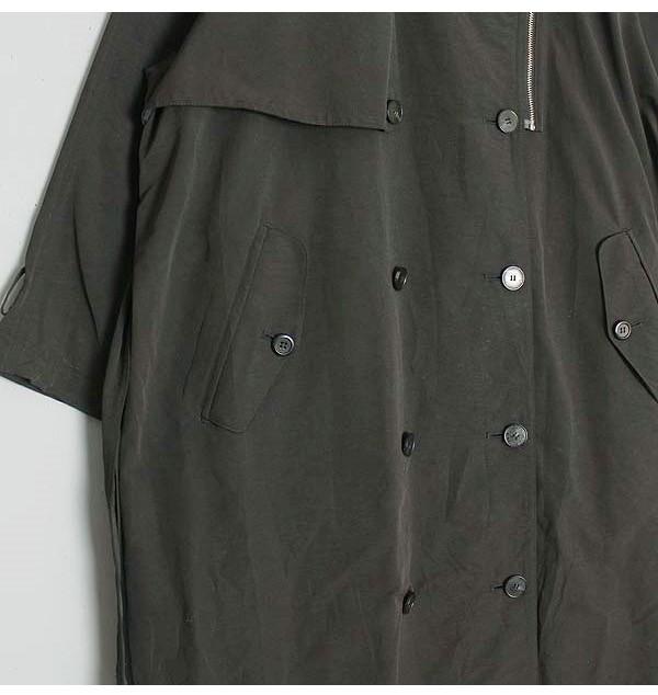 Cotton, Nylon Belted Long Coat [미사용품] 6