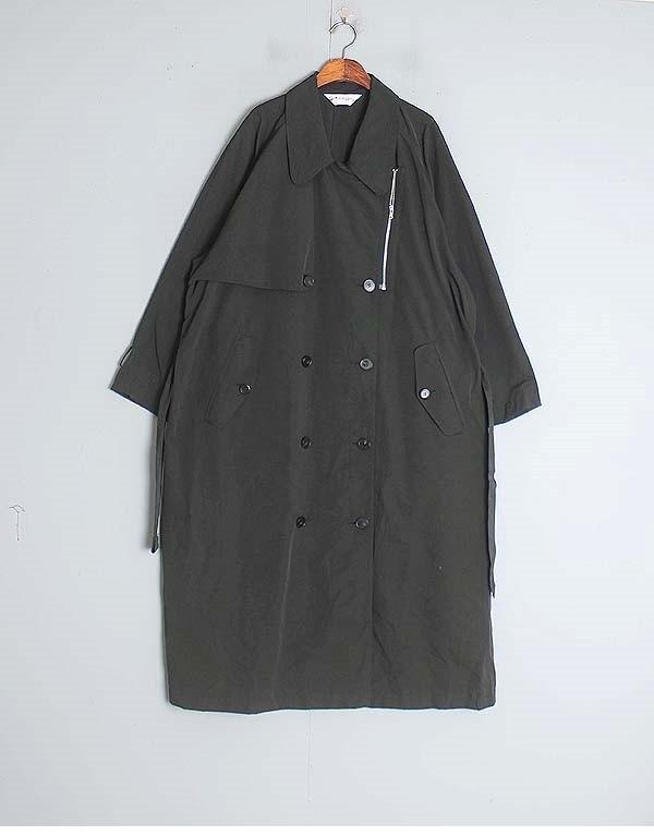 Cotton, Nylon Belted Long Coat [미사용품] 3
