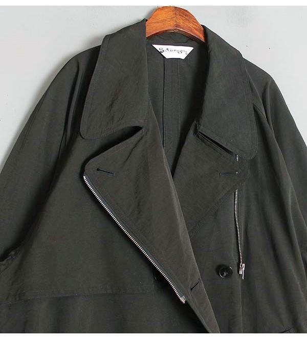 Cotton, Nylon Belted Long Coat [미사용품] 8