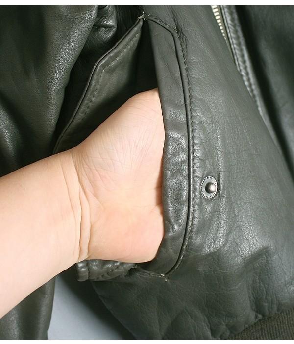 Cow Leather MA-1 Flight Jacket 9