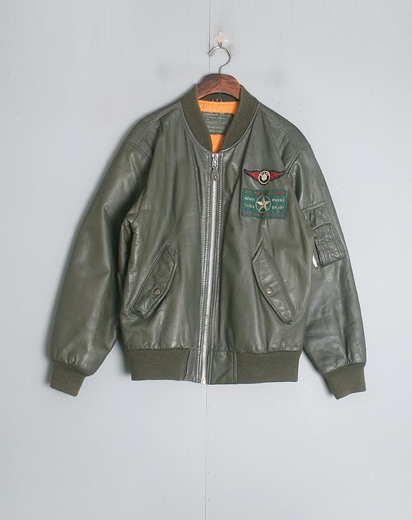 Cow Leather MA-1 Flight Jacket 2
