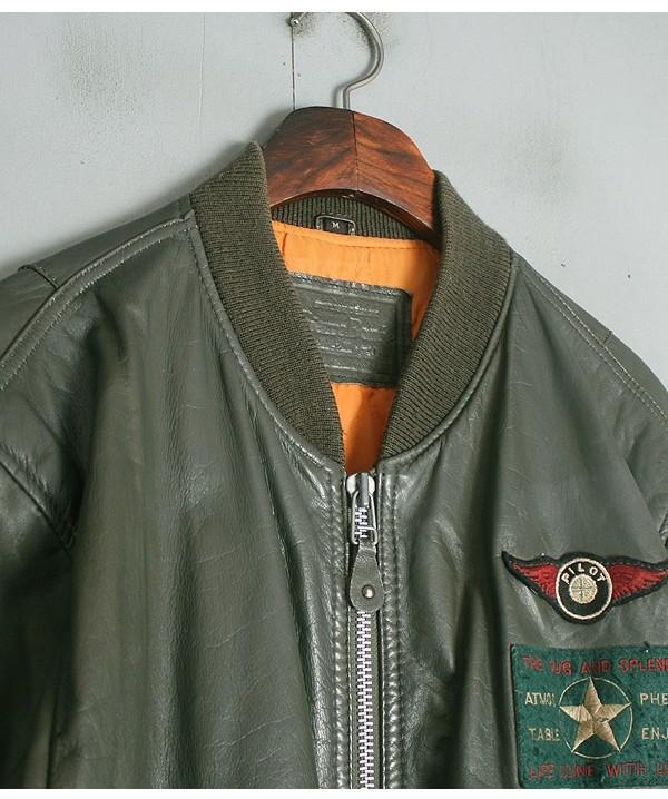 Cow Leather MA-1 Flight Jacket 4