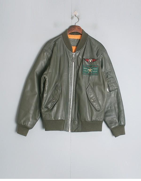 Cow Leather MA-1 Flight Jacket 3