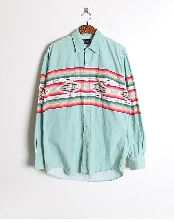Ethnic Pattern Cotton Shirt 3