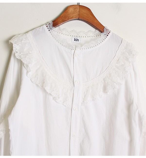 Lace Detail Cotton Blouse 4