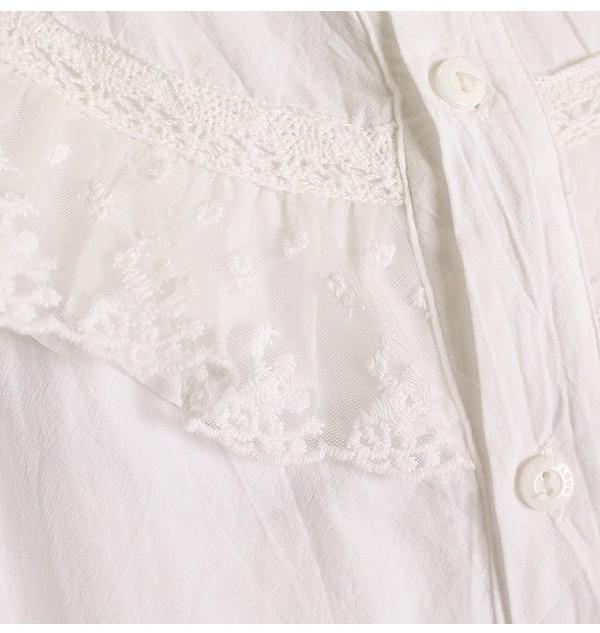 Lace Detail Cotton Blouse 7