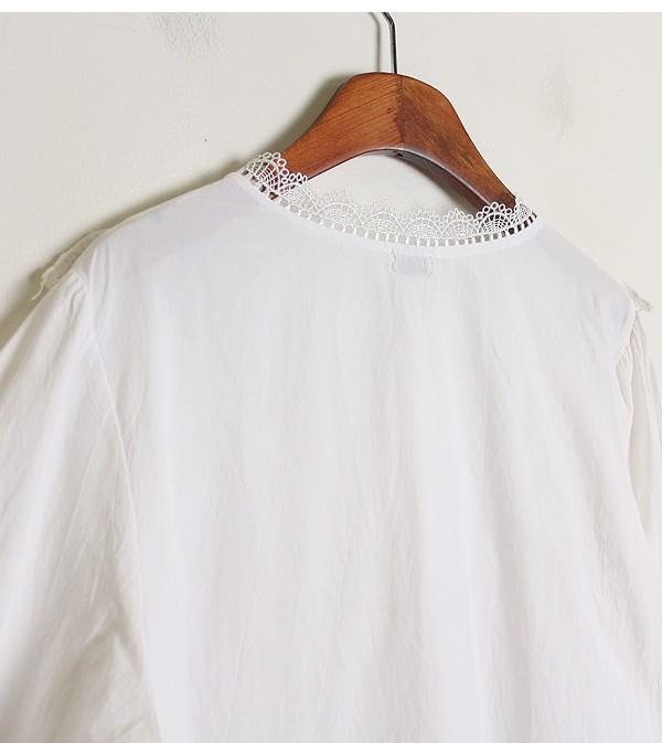 Lace Detail Cotton Blouse 10