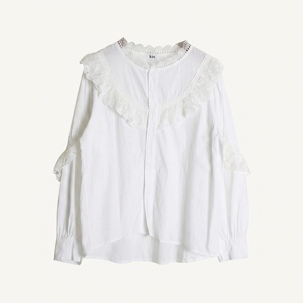 Lace Detail Cotton Blouse 1