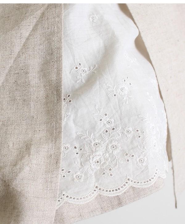 Lace Detail 100% Linen Top 11