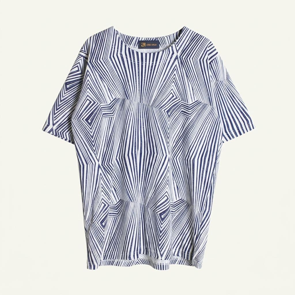 Zebra Pattern Cotton T-Shirt 1