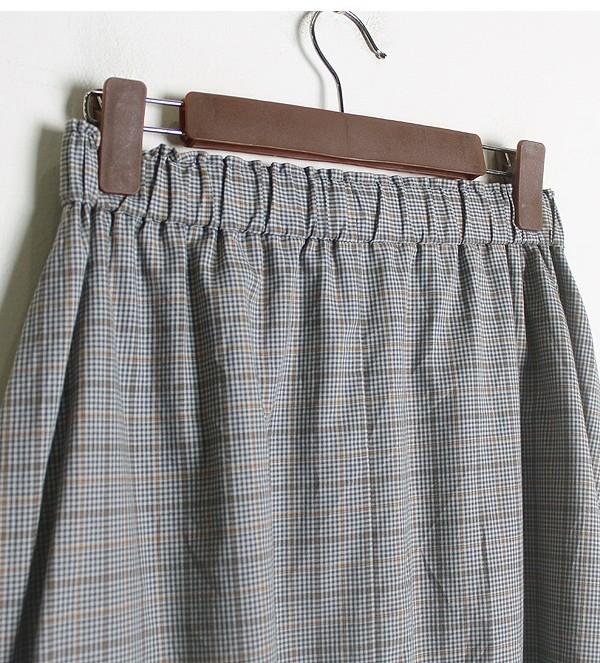 Check Pattern Cotton Long Skirt [25~29] 10