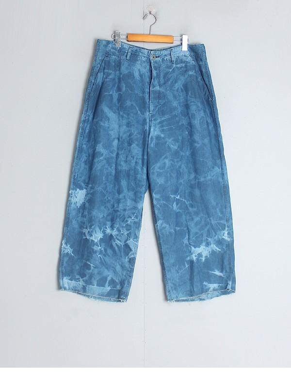 Indigo-Dyed Linen Pants 3